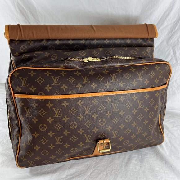 LOUIS VUITTON Sac Chasse Hunting Brown Canvas Monogram Travel Bag M41140 - Picture 7 of 17
